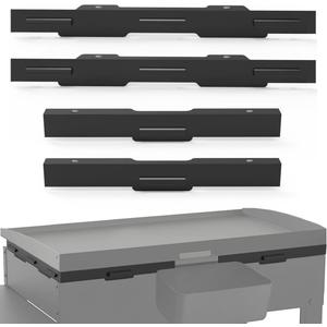 Koutemie Wind Guard for Blackstone 28" Griddle Accessories with Magnetic Grill Heat Shield, Heavy Duty Steel Wind Screens Compatible with Rear Grease Cup, Hood and Side Shelf, Black