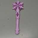 Light Up Wand Princess Snowflake Glow Wand for Kids Girls Princess Costume Christmas Party Supplies (Without Batteries, Pink)