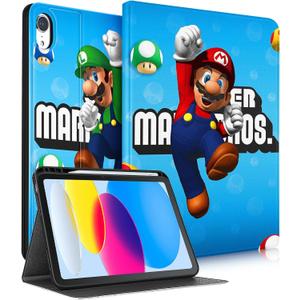 Besoar Cute Case iPad 10th Generation 10.9 Inch 2022 - for Girls Girly Women Teen Boys Design Cartoon Character Funny Cool Folio Cover Funda, Jump