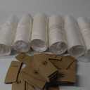 KTOB [100 pack] 12 oz Compostable Coffee Cups with Lids, Kraft Sleeves and Wooden Stirrer Sticks, Eco Friendly Disposable White Paper Cups Combo for Hot Beverage