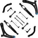 14PCS Suspension Kit Fits for Dodge Caliber 2009-2012, for Jeep Compass 2007-2016, Patriot 2007-2017 Front Rear Control Arm w/Sway Bars MS251007 K750385 ES800408 EV80645