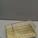 Cisily Kitchen Sink Caddy, Gold, Unisex, 5.3 in Wide, 9.49 in Long, 4 Storage Spaces, Stain-Resistant Tray, Anti-Rust, Easy to Clean