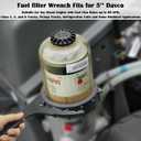 61090 Diesel Fuel Filter Wrench for Davco Steel Filters Separator 5'' Oil Filter Removal Tool Pickup Trucks Diesel Engine Filters Spanners