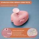 2 x 4 in 1 Cat Steam Brush for Shedding, Rechargeable Steam Pet Hair Brush for Indoor Cats, Massage, Cleaning, Shedding, Combing & Remove Floating Hair All In One(Pink)