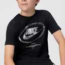 Nike Unisex Big Kids' Sportswear Club Futura Chrome T-Shirt - Boys and Girls (Black, M)