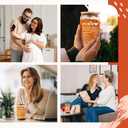 2 x HEXMOZ Valentines Day Gifts for Mom from Daughter, Son, Kids, Husband - Funny Mom Gifts - Moms Gift for New Moms, Wife, Mama from Husband - 16oz Glass Drinking Cup with Straw Gift Box