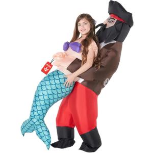 Morph Inflatable Mermaid Costume Kids, Blow Up Pirate Costume Children, Mermaid Inflatable Costumes for Girls