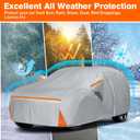 Car Cover for 2020-2026 Tesla Model Y, Waterproof Custom-fit All Weather Sun Rain UV Dust Snow Protection Windproof Outdoor Model Y Full Car Cover with Door Zipper and Cotton Lining-Grey