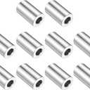 uxcell 10pcs Stainless Steel Spacer 3/8" Bore x 3/4" OD x 1-3/16" Length Screw Bushing Plain Finish Round Metal Spacer for M10 Screws Bolts and Rods