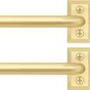 Hei!Dear 2 Pack Blackout Curtain Rod for Windows 28 to 48 inch (2.33-4Ft), Wrap Around Room Darkening Curtain Rods, 5/8" Samll Adjustable Modern Decorative Window rod,Gold (28-48"2 pack)