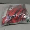 10 Pcs Large Poinsettias Christmas Tree Flower Glitter Silk Flower Picks Ornaments for Wreath Garland Wedding Decoration (Dark Red)