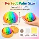 Rainbow Dumpling Squishies Toys with Food Steamer,Colorful Squeeze Dough Fidget Sensory Stress Balls,Stretchy Hand Desk Toys for Stress Relief Squishies Dumpling Gifts