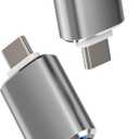 USB-C OTG Adapter(2 Pack) Type C Dongle Compatible for Samsung LG Apple iPhone 15 Pro Max Plus iPad 10Air4/5Mini6Pro 12.9 MacBook Accessories Thunderbolt Port Adaptador Camera Mouse Converter