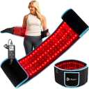 Lifepro Red Light Therapy Belt Infrared Red Light Therapy for Body, Back Pain and Shoulder - 660nm & 850nm Near Infrared Heating Pad Adjustable & Portable for Wellness & Relaxation