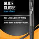 BIC Glide Bold Black Ballpoint Pens, Bold Point (1.6mm), 36-Count Pack, Retractable Ballpoint Pens With Comfortable Full Grip