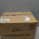 Alpha Living Disposable Chafing Dish Buffet Set, Food Warmers for Parties, Fuel Cans Complete Set, Half Size Pans, Warming Trays (3 Pack)