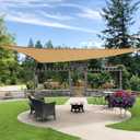 Garden expert 8'x8'x8' Sun Shade Sail Triangle Canopy Shade Cover for Patio Garden Outdoor Backyard, Sand