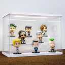 Clear Acrylic Display Case with Light , 3 Tier Display Box Stand Assembly Dustproof Protection Showcase for Collectibles Action Figures (White 12.679in; 321823cm)