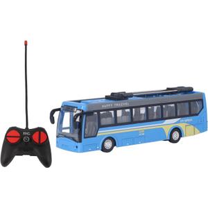 RC School Bus, 8.27 Inches Remote Control City Bus, Simulation All Directions Driving RC Car Electronic Vehicles for Children (Blue)
