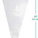 Keenpioneer 18-Inch Piping Bags, Large Capacity, Biobased Disposable Cake Decorating Pastry Bag - Pack of 100