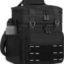 Lunch Box Cooler Bag - Tactical Insulated Lunchbox for Men - Large Soft Expandable Lunch Pail for Adults Work Outdoor Shifts Trips Black 16L