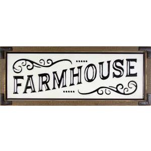 Patton Framed Metal Farmhouse Sign, 11 x 28 in