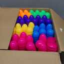 JOYIN 3.15" Easter Eggs, Fillable Plastic Eggs Empty Colorful Bright Eggshells with Hinge for Easter Hunt, Filling Treats, Party Favor, Basket Stuffers, Classroom Prize Supplies, 18PCS