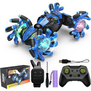 Bubbacare Gesture Sensing RC Stunt Car Toys for 6-12, Gesture RC Car with Spray Light Music, 360 Rotation Drift for 6 7 8 9 10 11 12 Years Old Kids Boys Birthday