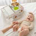 Maliton Baby Diaper Caddy Organizer for Changing Table, Nursery Storage Bin Basket with Handle, Felt Diaper Organizer Suitable for Indoor Outdoor (Khaki)