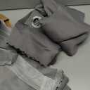 Anytime Home Curtains Blackout and Sheer Layered Solid Window Curtain Panel Pair with Grommet Top, 52Wx84L,Grey