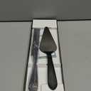 Wedding Cake Knife and Server Set, Integral Stainless Steel Longer Cake Cutter and Wider Pie Spatula, Elegant Cake Cutting Serving Set for Party Birthday Bridal Shower Set of 2, Matte Black (13.0 Inch)