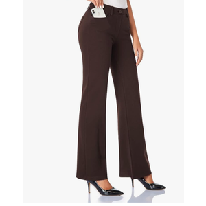 Tapata Women's 28''' Stretchy Bootcut Dress Pants with Pockets Tall, Petite, Regular for Office Work Business. XL Size