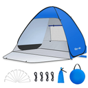 Pop Up Beach Tent Beach Shade Tent for 1-4 Persons Sun Shelter UPF 50+ Enclose Zipper Door Portable Easy Up Beach Tent