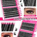 MilyBest 4 Styles Lash Clusters Kit 864Pcs Eyelash Clusters Lash Kit Volume Lashes Clusters D Curl DIY Individual False Eyelashes with 2 Bond&Seal Wispy Bulk Cluster Eyelash Extensions Kit De Pestaas