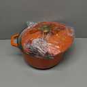 MELLERHOME 6 Quart Enameled Cast Iron Dutch Oven for Bread Baking, Heavy-Duty Oven-Safe up to 500 F, & Across All Cooktops, House Warming Gifts New Home, Cast Iron Cookware, Gifts for Women, Orange