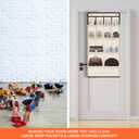 Over the Door Shoe Rack for Closet, Short Hanging Shoe Organizer with Large Deep Pockets, Shoe Holder Back of Door Dorm and Narrow Door Shoe Storage up to 14+ Pairs Shoes