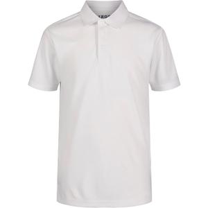 IZOD Boys' School Uniform Adaptive Short Sleeve Polo Shirt, Velcro Closure & Faux Buttons, Moisture Wicking Performance Material XL