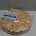 Round Woven Placemats Set of 6, Natural Water Hyacinth Place mats, 13 Inch Rattan Placemats Wicker Placemats Farmhouse Boho Braided Heat Resistant Outdoor Placemat Patio Table Place Mats
