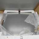 LOAAO 28X32 Inch Black Metal Framed Bathroom Mirror for Wall, Matte Black Bathroom Vanity Mirror Farmhouse, Anti-Rust, Hangs Horizontally or Vertically