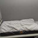 Sunheir Orthopedic Dog Bed for Large Dogs - Big Waterproof Dog Crate Bed with Removable Washable Cover, Egg Crate Foam Support, Anti-Slip Bottom, Deluxe Plush Pet Bed Mat (Grey)