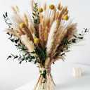 Boho Dried Flowers Bouquet Olive Green Wall Decor, Pampas Grass Bouquet, Rustic Flower Arrangement, Moody Office & Bedroom Decor, DIY Home Vase Filler, Farmhouse Floral, Boho Wedding Bouquet