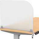 VaRoom Studio Wing Desktop Privacy Panel  Frosted Acrylic Clamp-on Desk Divider 23 W x 18H Partition