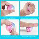 24Pcs Squishy Balls for Mermaid Birthday Party Favors Decorations Supplies,Squeeze Toys for Goodie Bags Pinata Stuffers, Party Games, Rewards Carnival Prizes