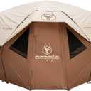 Gazelle Tents Backcountry T5 All-Season Hub Tent Quick 90-Second Setup, Heavy-Duty 300D Ripstop Fabric, HVAC Port, 4-Season Shelter for Overlanding, Camping, and Basecamp Adventures, GBC50WN