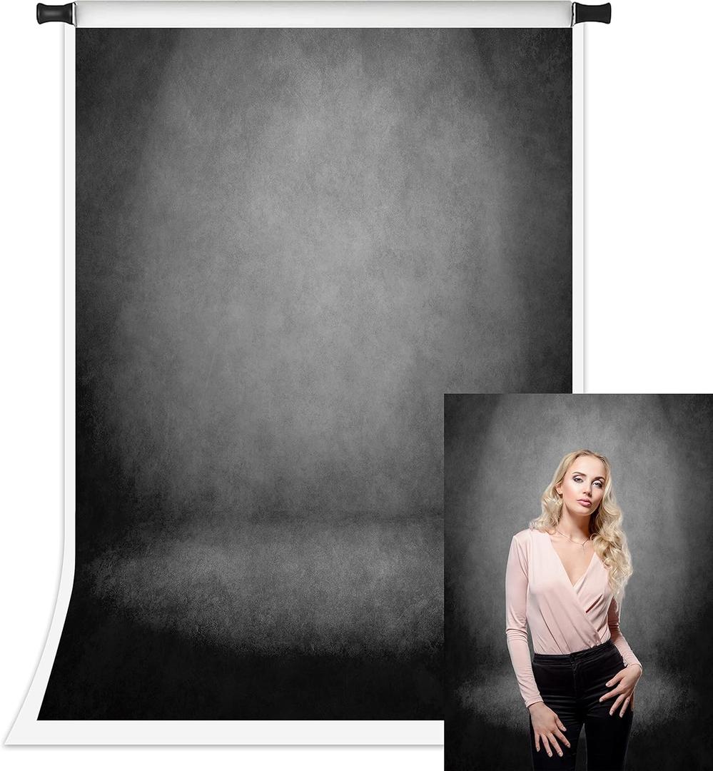 BINQOO 5x7ft Abstract Black Portrait Backdrop Graduation Headshots Photography Background Newborns Baby Photocall Adult Child Travel Family Party Yearbook Decor Studio Props