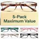 Gaoye 1.5 Professional Reading Glasses for All Day - Computer Readers with Blue Light Protection - Value Pack