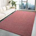 4x6 Area Rugs for Living Room, Washable Memory Foam Soft Modern Rug, Indoor Low Pile Minimalist Non Slip Carpets for Kids Girls Bedroom Nursery Dorm Home Decor, Red