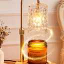 Candle Warmer Lamp with Timer Dimmable Candle Warmer Birthday Gifts for Women Mom Sister, House Warming Gifts New Home Room Decor, Height Adjustable Wax Melts Warmer for Jar Candles (Large, Graining)