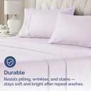 King Pillow Cases Set of 4 - Ultra Soft Hotel Quality Pillowcase Covers - Comfy, Cozy & Wrinkle Free - Shrinkage and Fade Resistant - Machine Washable Pillow Protectors - 4 Piece Set - Light Lavender