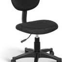 YSSOA Office Ergonomic Mesh Computer Chair with Wheels & Arms, Black, Lumbar Support